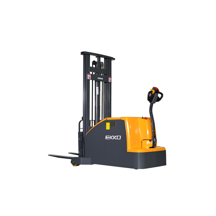 EKKO EK14C-130 Counterbalanced Walkie Stacker 3000 lb Cap., 130" Height