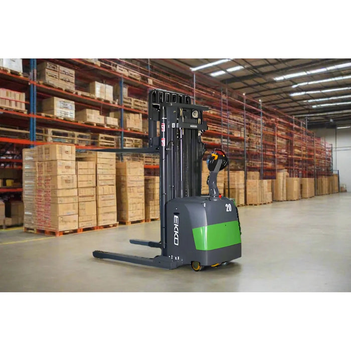 EKKO EB20CS-177LI Full Powered Straddle Stacker 4400 lb Cap., 177" Height