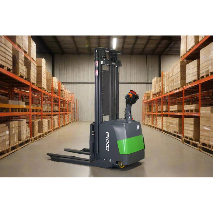 EKKO EB18C-118LI Full Powered Lithium Straddle Stacker 4000 lb Cap., 118" Height