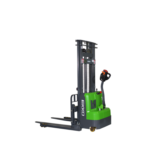 EKKO EB14C-118Li Lithium Straddle Stacker 3000 lb. Cap., 118" Height