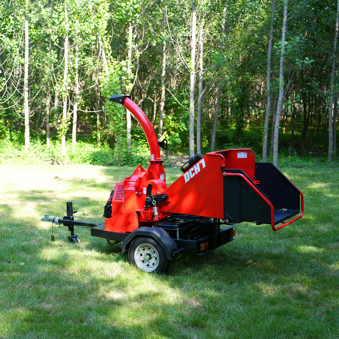 MechMaxx HONDA GX690 22hp 688cc Twin Cylinder Gasoline Engine Powered 7'' Hydraulic Feeding Wood Chipper Combo Kit