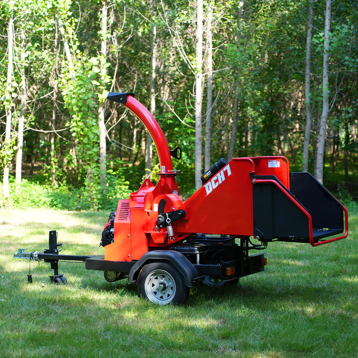 MechMaxx HONDA GX690 22hp 688cc Twin Cylinder Gasoline Engine Powered 7'' Hydraulic Feeding Wood Chipper Combo Kit