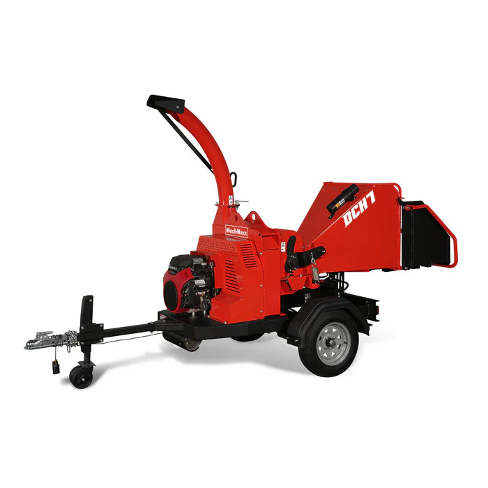 MechMaxx HONDA GX690 22hp 688cc Twin Cylinder Gasoline Engine Powered 7'' Hydraulic Feeding Wood Chipper Combo Kit