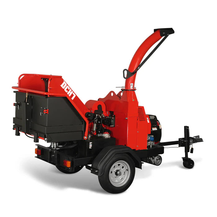 MechMaxx HONDA GX690 22hp 688cc Twin Cylinder Gasoline Engine Powered 7'' Hydraulic Feeding Wood Chipper Combo Kit