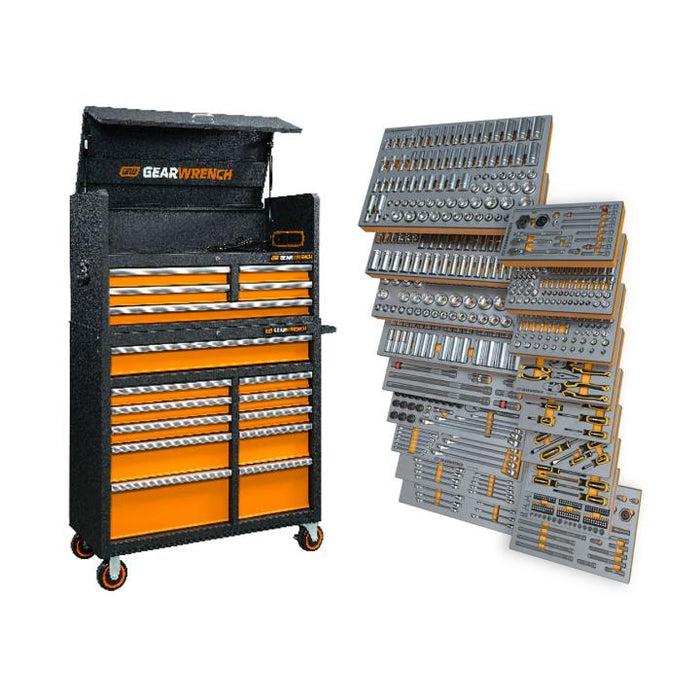 GEARWRENCH 873 Piece MEGAMOD Mechanics Tool Set in Premium Modular Foam Trays with Tool Storage