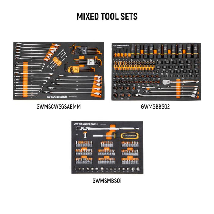 GEARWRENCH 791 Piece MEGAMOD Master Mechanics Tool Set in Premium Modular Foam Trays with Tool Storage