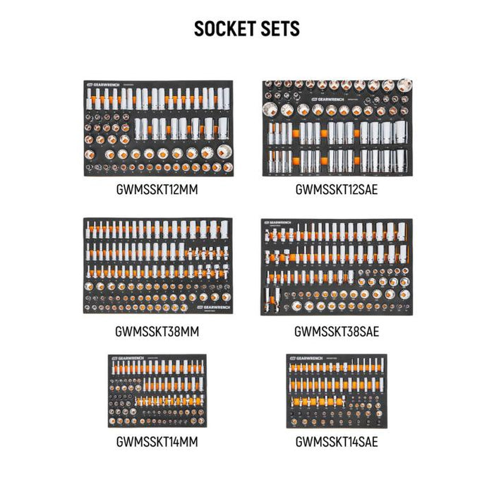 GEARWRENCH 791 Piece MEGAMOD Master Mechanics Tool Set in Premium Modular Foam Trays with Tool Storage