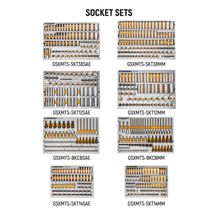 GEARWRENCH 1268 MEGAMOD Piece Master Mechanics Tool Set in Premium Modular Foam Trays with Tool Storage