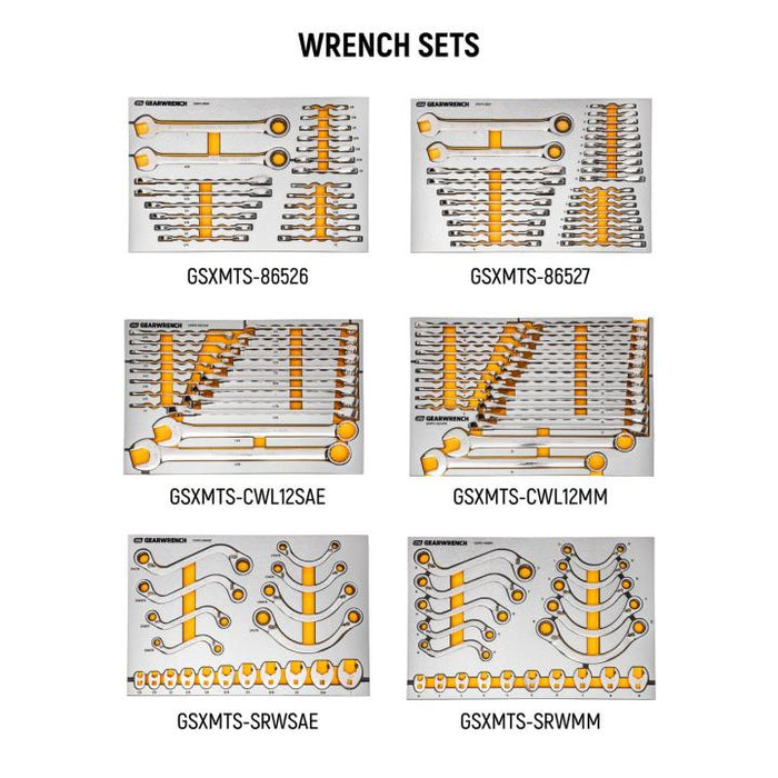 GEARWRENCH 1268 MEGAMOD Piece Master Mechanics Tool Set in Premium Modular Foam Trays with Tool Storage