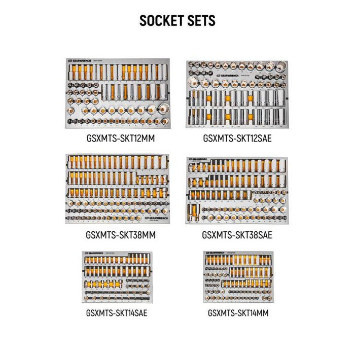 GEARWRENCH 873 Piece MEGAMOD Mechanics Tool Set in Premium Modular Foam Trays with Tool Storage