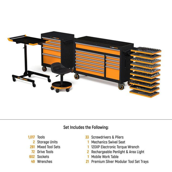 GEARWRENCH 1024 Piece MEGAMOD Master Mechanics Tool Set in Premium Modular Foam Trays with Tool Storage