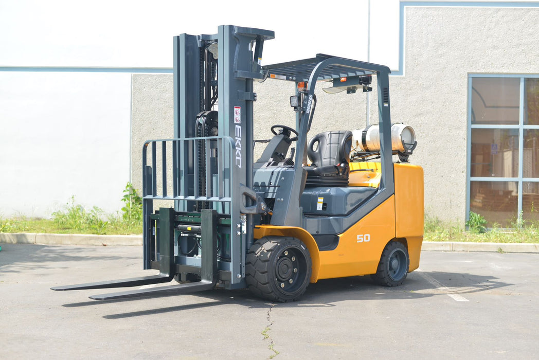 EKKO EK50LP Extra-Strong Forklift (LPG) - 10,000 lbs Capacity, 185-inch Lift Height, Ideal for Large-Scale Material Handling & Warehouse Operations