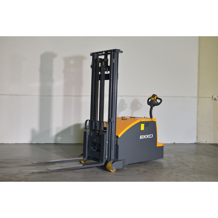 EKKO EK14C-130 Counterbalanced Walkie Stacker 3000 lb Cap., 130" Height