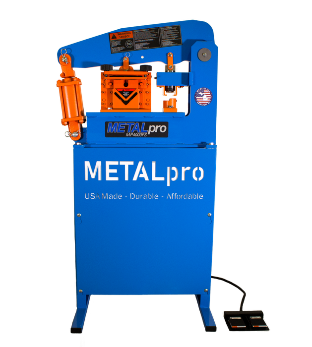 Metal Pro 40 Ton Ironworker - 110/120V 1PH, Versatile Metal Fabrication Powerhouse