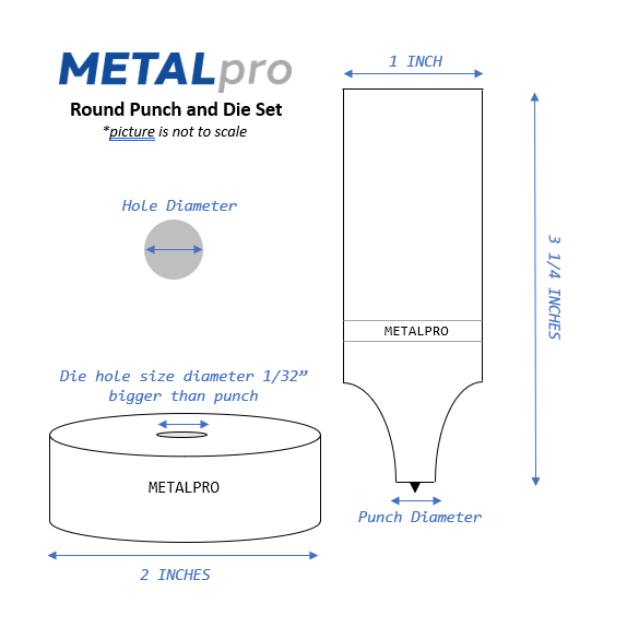 Metal Pro Round Punch And Die Set