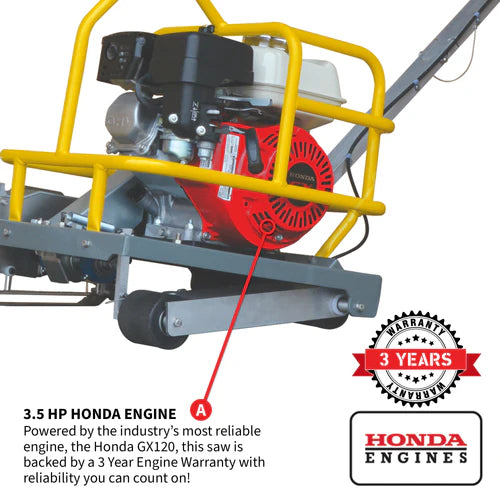 Tomahawk Power 6" Early Entry Green Concrete Saw with 3.5 HP Honda GX120 Engine