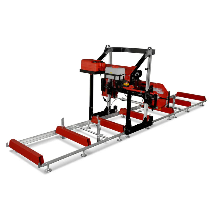 Mechmaxx 36" Portable Sawmill Combo Kit, 25HP 750cc ZONSEN V-Twin Engine, 32" Board Width, 20' Track Length, (10 x Blades Included), SM36