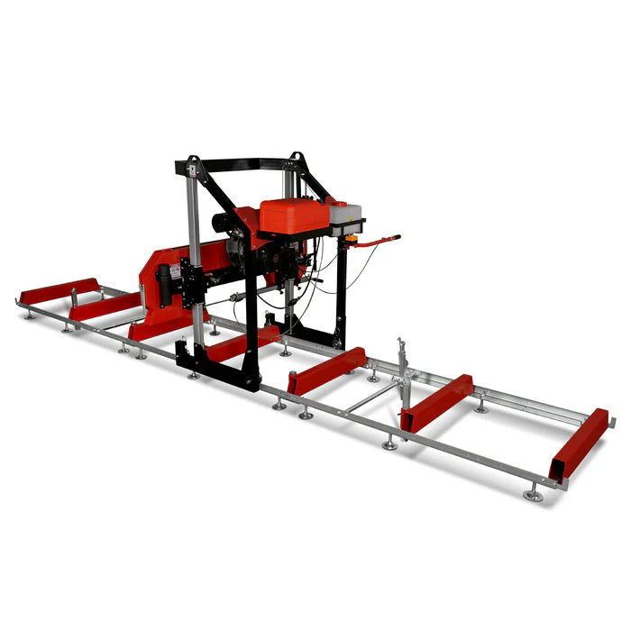 Mechmaxx 36" Portable Sawmill Combo Kit, 25HP 750cc ZONSEN V-Twin Engine, 32" Board Width, 20' Track Length, (10 x Blades Included), SM36