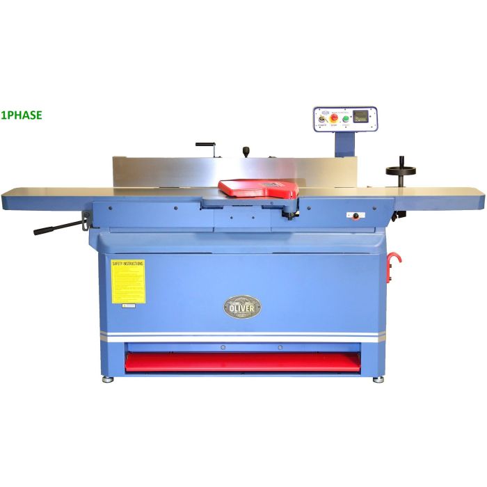 Oliver Machinery 12" Parallelogram Woodworking Jointer w/4 Sided Helical Cutterhead - 3HP, 1PH