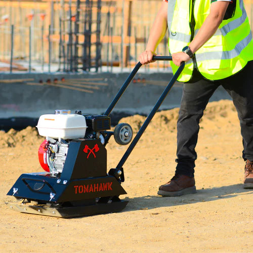 Tomahawk Power 5.5 HP Honda Vibratory Plate Compactor Tamper for Ground, Gravel, Dirt, Asphalt, Compaction