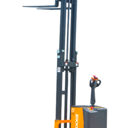 EKKO EK07S Compact Counterbalance Walkie Stacker - 1550 lbs Capacity, 118-inch Lift Height, Ideal for Precise Indoor Material Handling