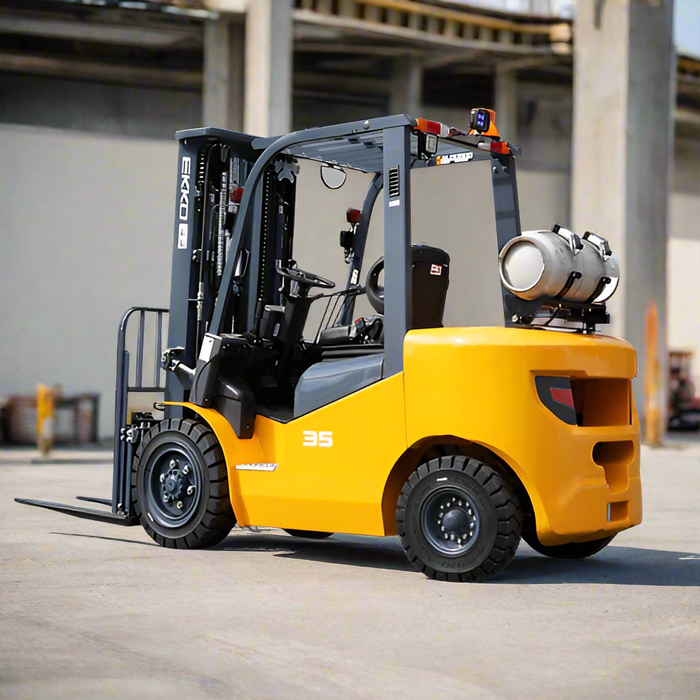 EKKO EK35LP High-Power Pneumatic Forklift (LPG) - 7000 lbs Capacity, 189-inch Lift Height, Ideal for Heavy-Duty Material Handling & Industrial Use