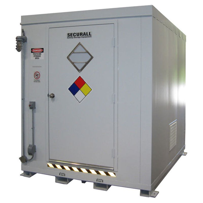 Securall AG900 - Chemical Storage Locker, 308.1 Cubic Ft Storage Capacity; Dim: 8'4"H x 7'W x 7'D