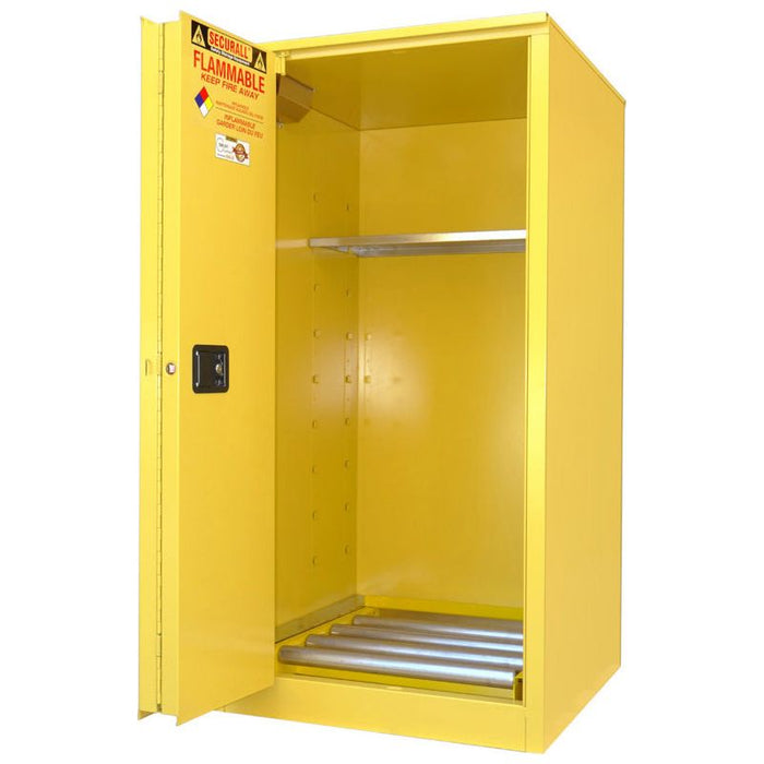 Securall 75 Gallon  Drum Storage Cabinet, Self-Latch Standard 2 Door