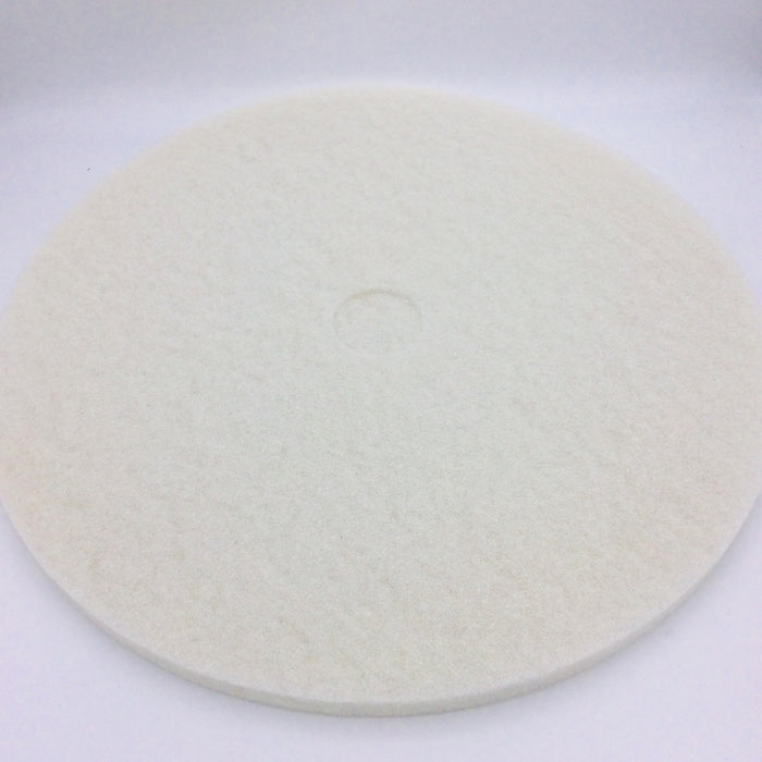 27" White polish pad, 2 per case